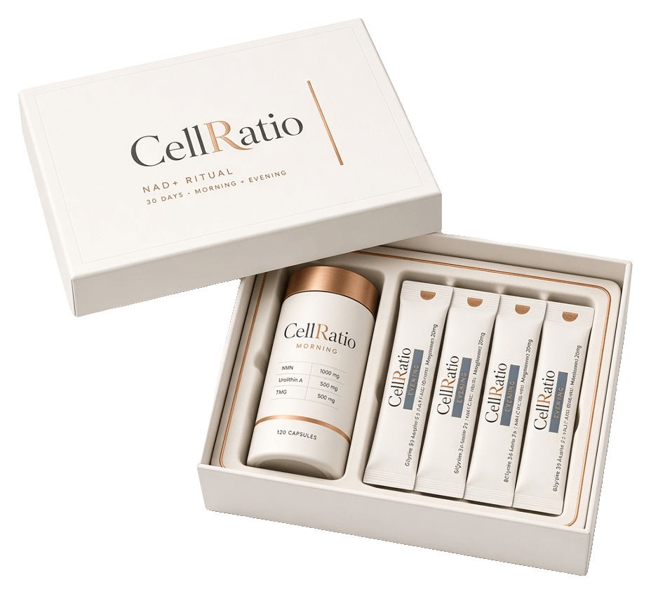 CellRatio Nad+ Ritual — the box · 30 days · morning + evening